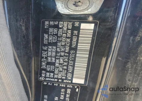 1999 Mercedes-Benz Sl 500 z USA, uszkodzony, nr VIN WDBFA68FXXF179219